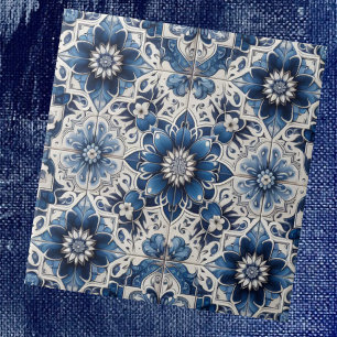 Patrón de azulejos marroquíes mediterráneos azules