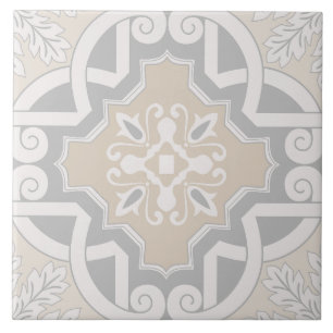Patrón de Baldosa Damask Elegante Vintage