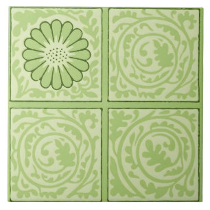 Patrón de Baldosa Verde de William Morris Diaper