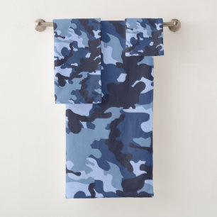 patrón de baldosas de camo azul