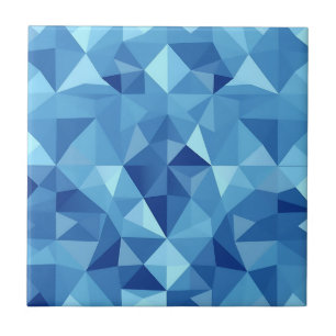 Patrón de baldosas de mosaico geométrico azul