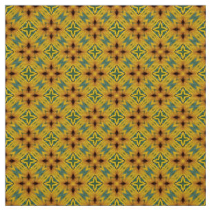 Patrón de baldosas doradas de solera Tela de tapic