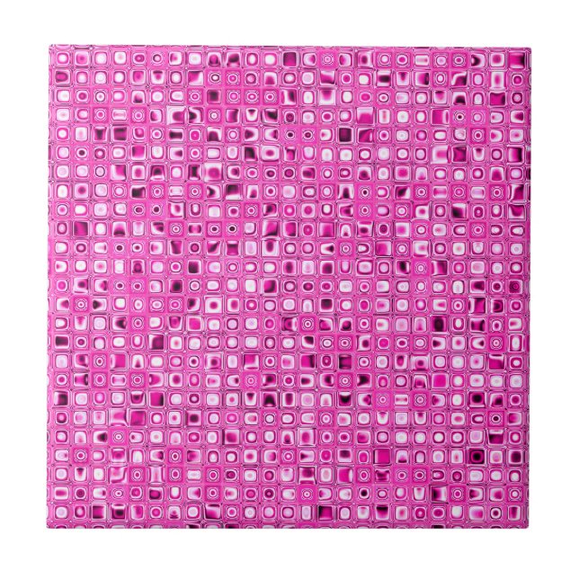 Patrón de baldosas mosaico 'Pretty In Pink' funky (Frente)
