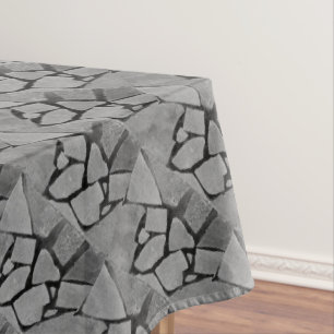 Patrón de baldosas negras grises, piedra, mantel r