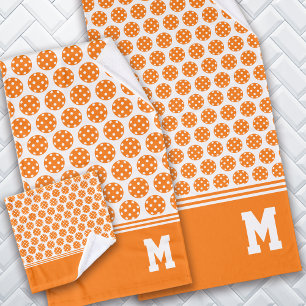 Patrón de baloncesto monograma Naranja
