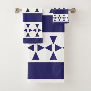 Patrón de bandas triangulares azules