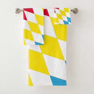 Patrón de bandera de diamante azul amarillo rojo n