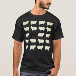 Patrón de barrido de oveja negra - camiseta clásic
