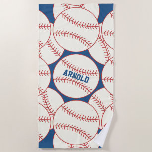 Patrón de béisbol personalizado Toalla de playa az