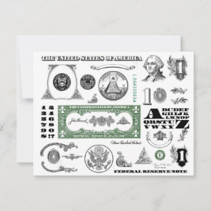Patrón de Billete de Un Dólar