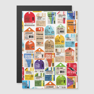 Patrón de billetes de viaje de época.