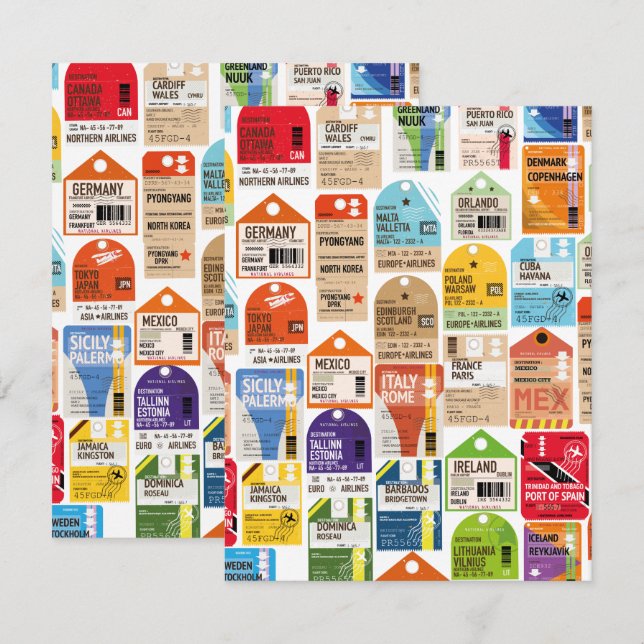 Patrón de billetes de viaje de época. (Anverso / Reverso)