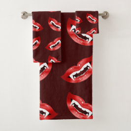 Patrón de bocas de vampiros rojos