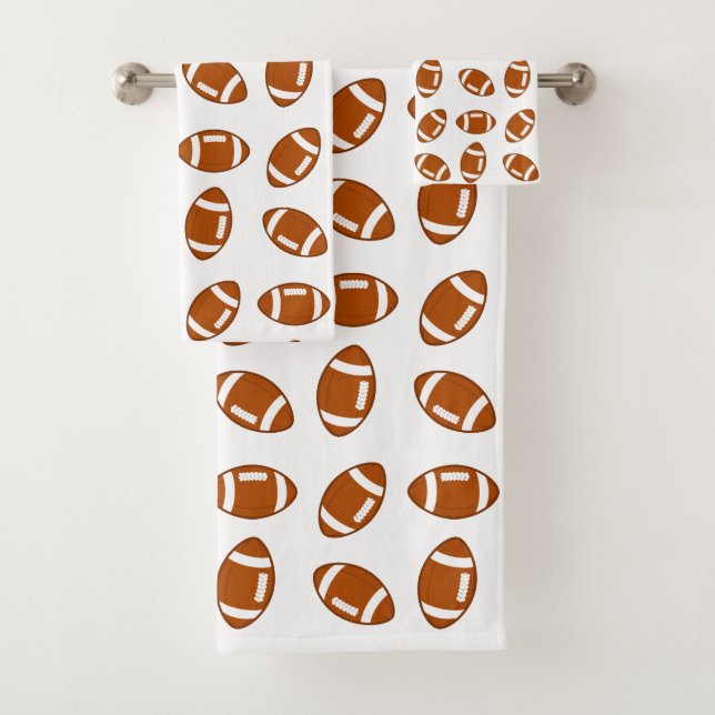 Patrón de bola de fútbol americano en blanco (In situ)