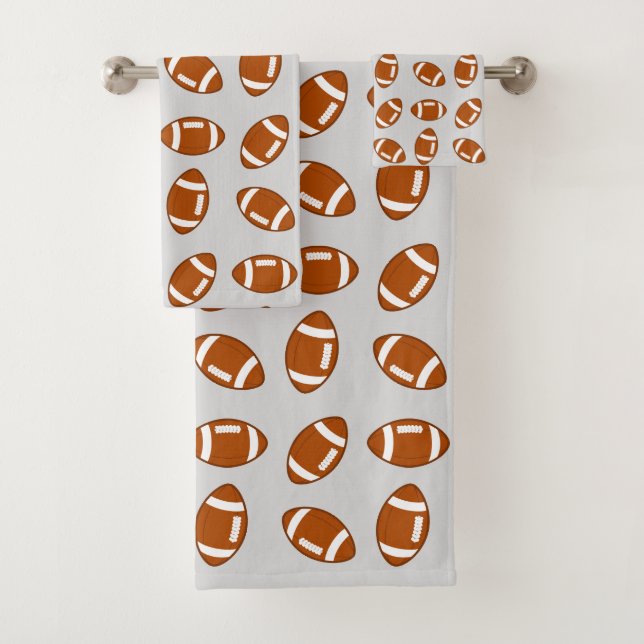 Patrón de bola de fútbol americano sobre gris clar (In situ)