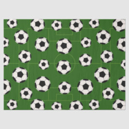 Patrón de bola de fútbol con papel de tejido fiest