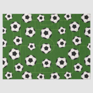 Patrón de bola de fútbol con papel de tejido fiest