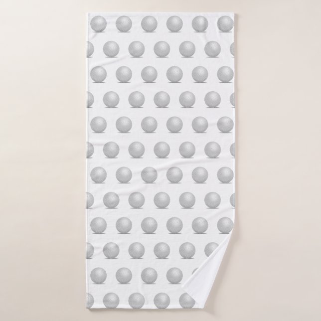 Patrón de bola de golf blanco (Toalla de baño)