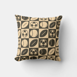 Patrón de bola deportiva 2 almohada lateral