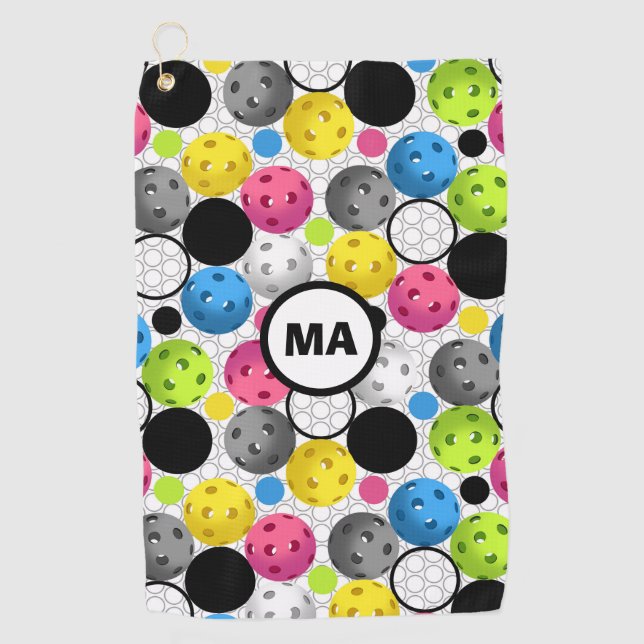 Patrón de bolas de bolas de bolas rosas, toalla su (Anverso)