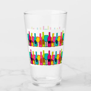 Patrón de botellas de vino colorido y lindo