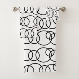 Patrón de burbujas de los círculos negros y blanco