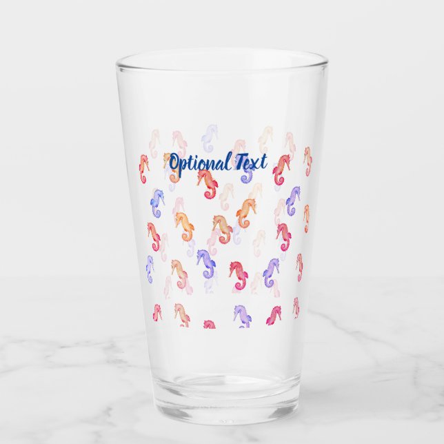 Patrón de caballitos de mar coloridos (Anverso)