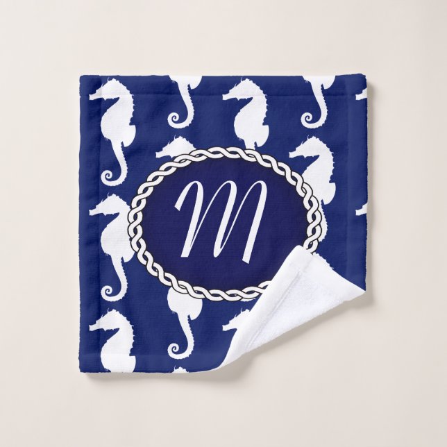 Patrón de caballitos de mar sin mar (Toallita)