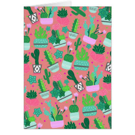 Patrón de Cactus del Suroeste Rosa Gracias