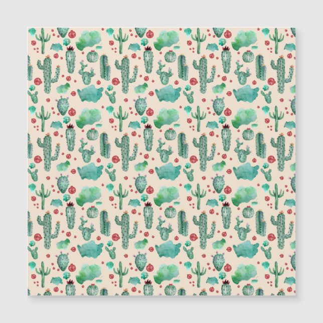 patrón de cactus y ladybug - fondo beige (Anverso)