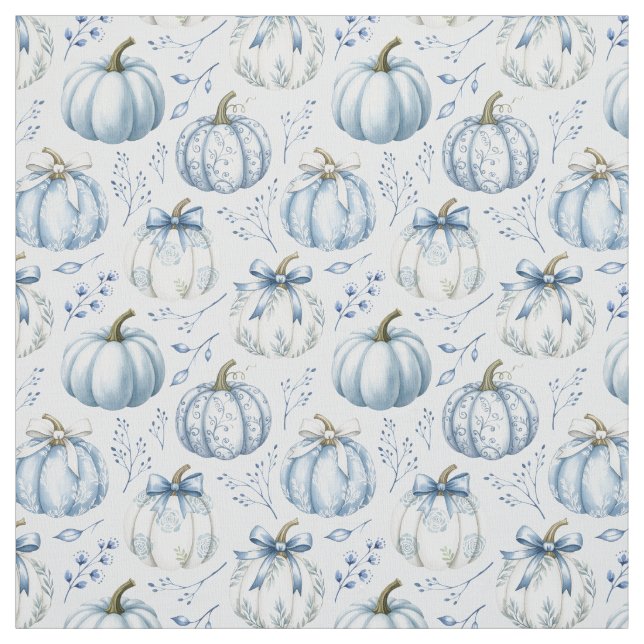 Patrón de calabaza azul claro - Tela (Retal)