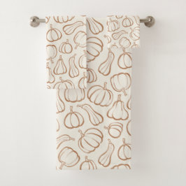 Patrón de calabaza beige boho neutral otoño Hallow