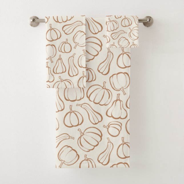 Patrón de calabaza beige boho neutral otoño Hallow (In situ)