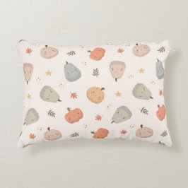 Patrón de calabaza cutánea feliz - Almohada acentu