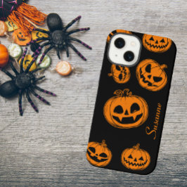 Patrón de calabaza de Halloween Teléfono 15 Funda
