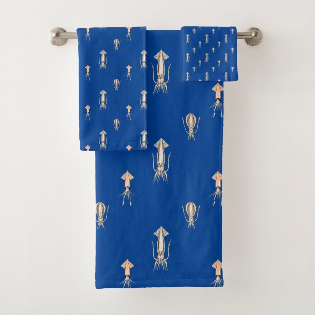 Patrón de calamar del Mar Azul profundo (In situ)