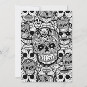 Patrón de calaveras azucareras