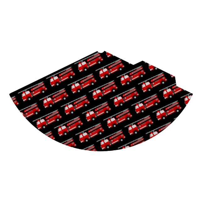 Patrón de camión de bomberos Gorra de Fiesta negro (Anverso)
