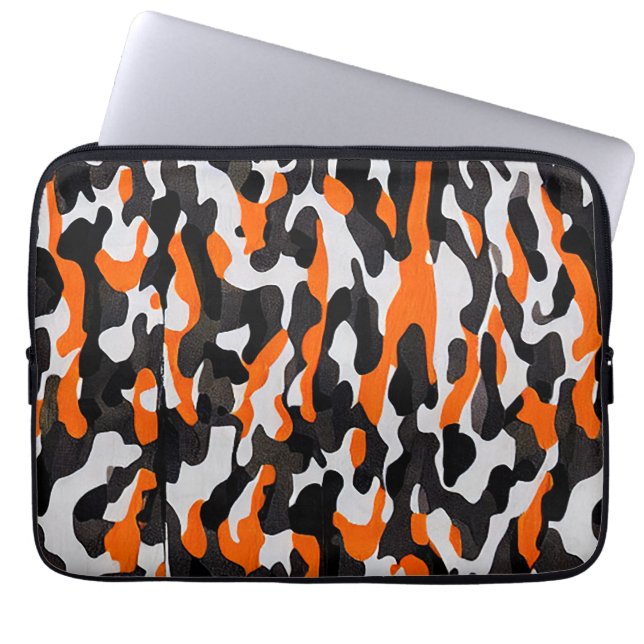 Patrón de camuflaje del Naranja negro Bolsa electr (Frente)