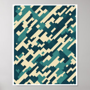 Patrón de camuflaje Vector Art Wall Decoración Pos