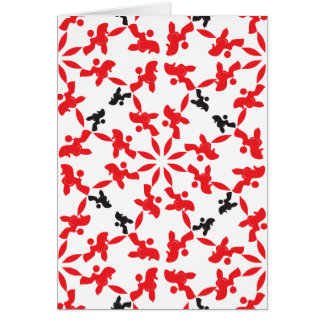 Patrón de caniche rojo