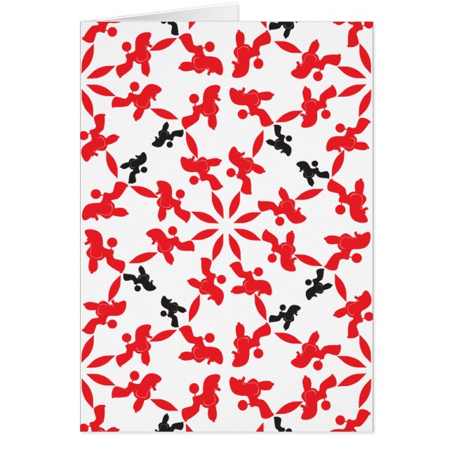Patrón de caniche rojo (Frente)