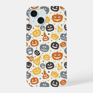 Patrón de caras de Jack-O'-Lantern coloridas