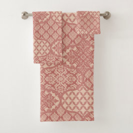 Patrón de cebolla marroquí en Terra-Cotta y Linen