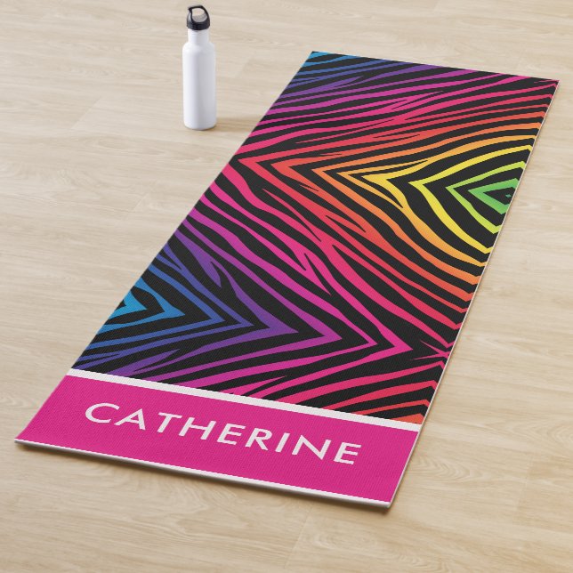 Patrón de cebra arco iris Yoga Mat (In situ)