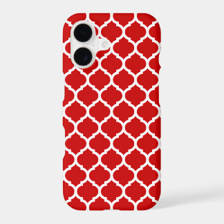 Patrón de celosía de cuatro hojas rojo lujoso
