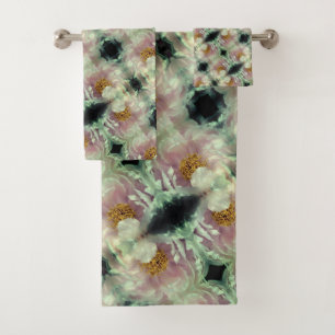 Patrón de centro de flor de peones rosados