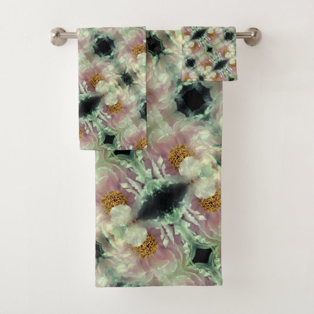 Patrón de centro de flor de peones rosados (In situ)