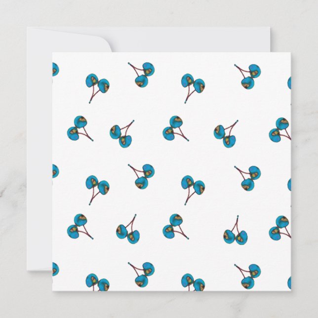 Patrón de cerezas azules (Anverso)