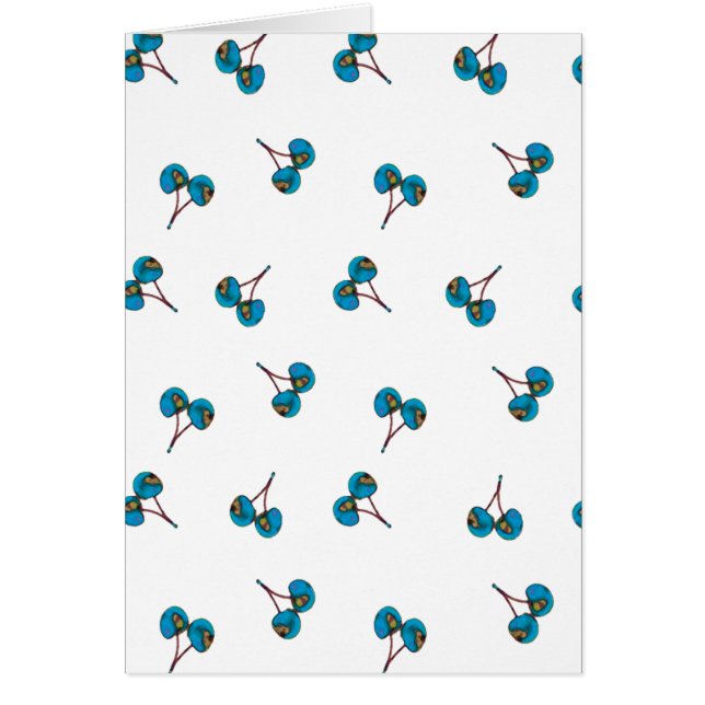 Patrón de cerezas azules (Frente)